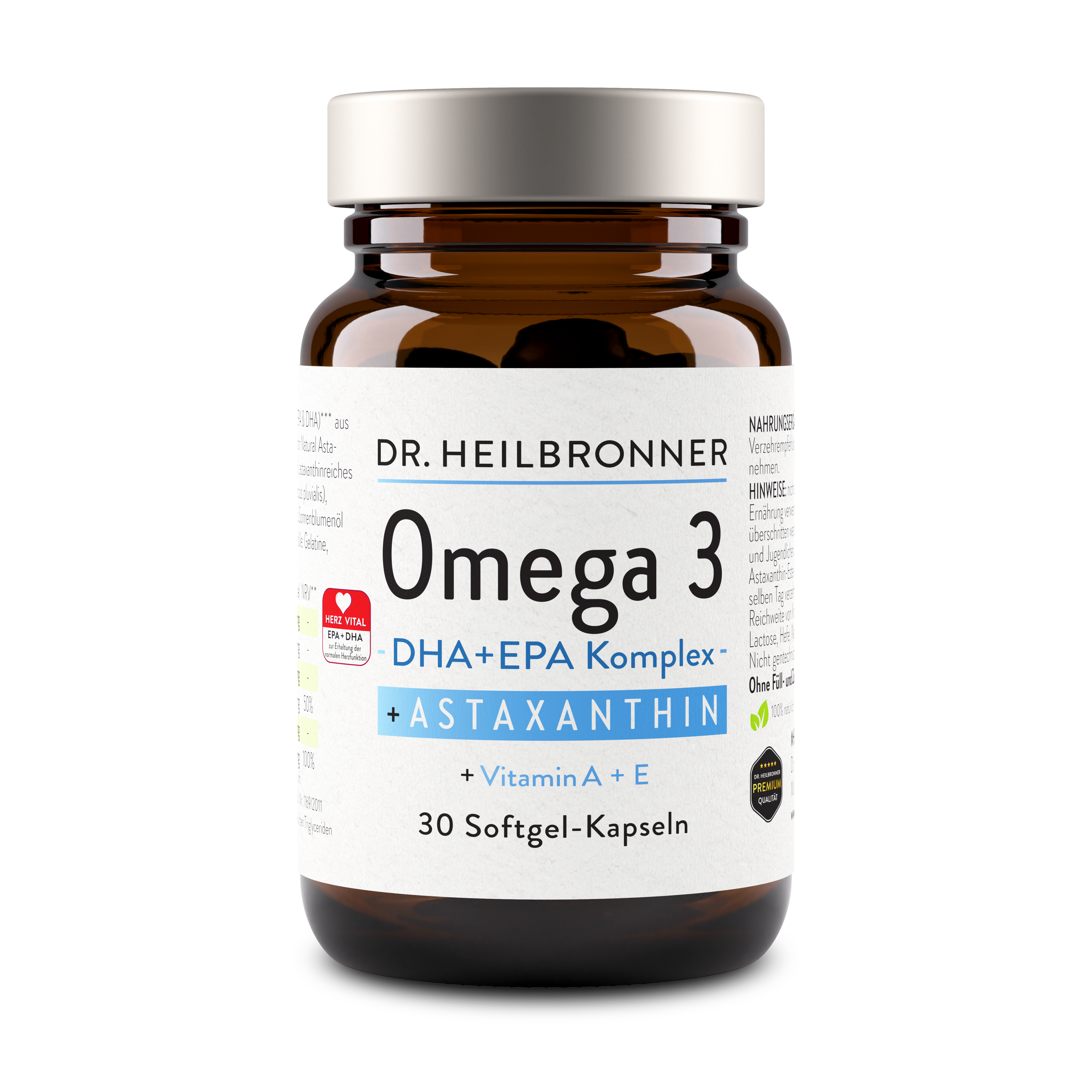 OMEGA 3 + Astaxanthin + Vitamin A + E Kapseln
