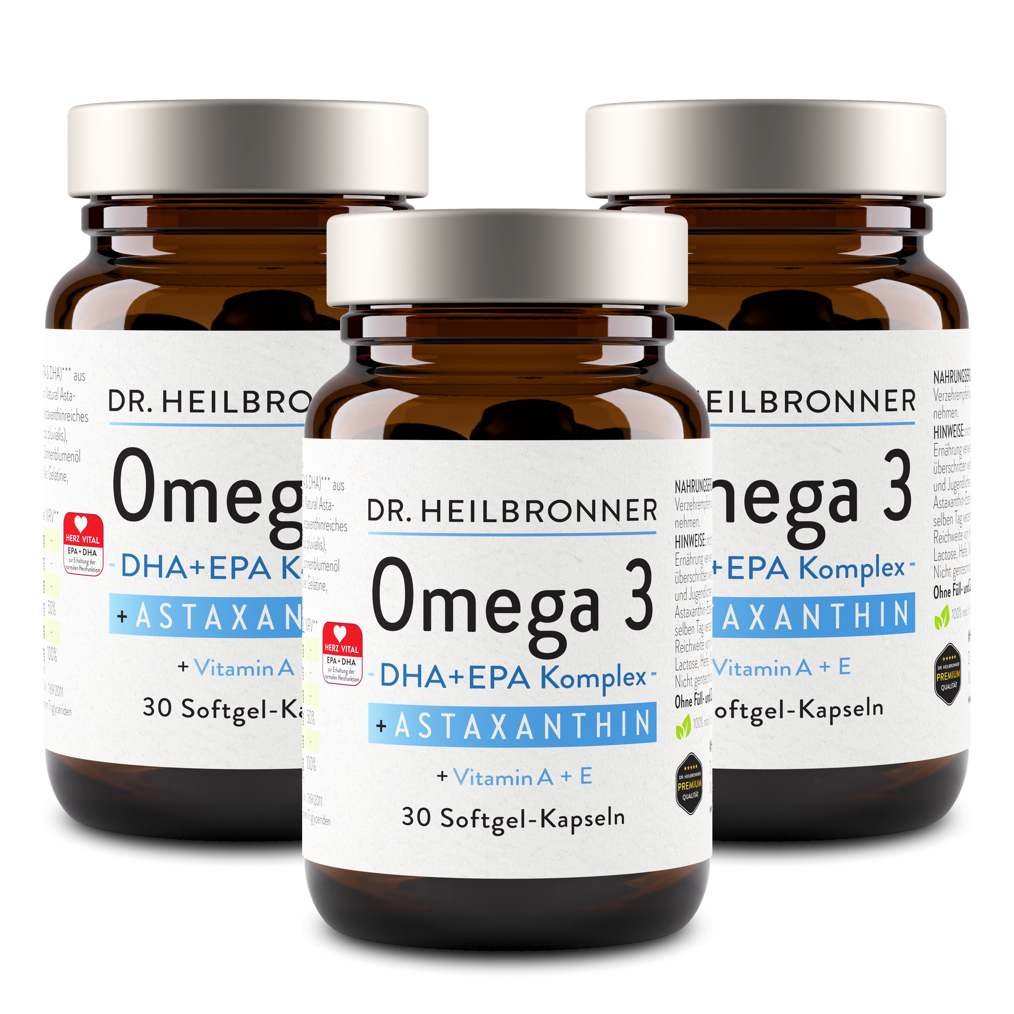 OMEGA 3 + Astaxanthin + Vitamin A + E Kapseln