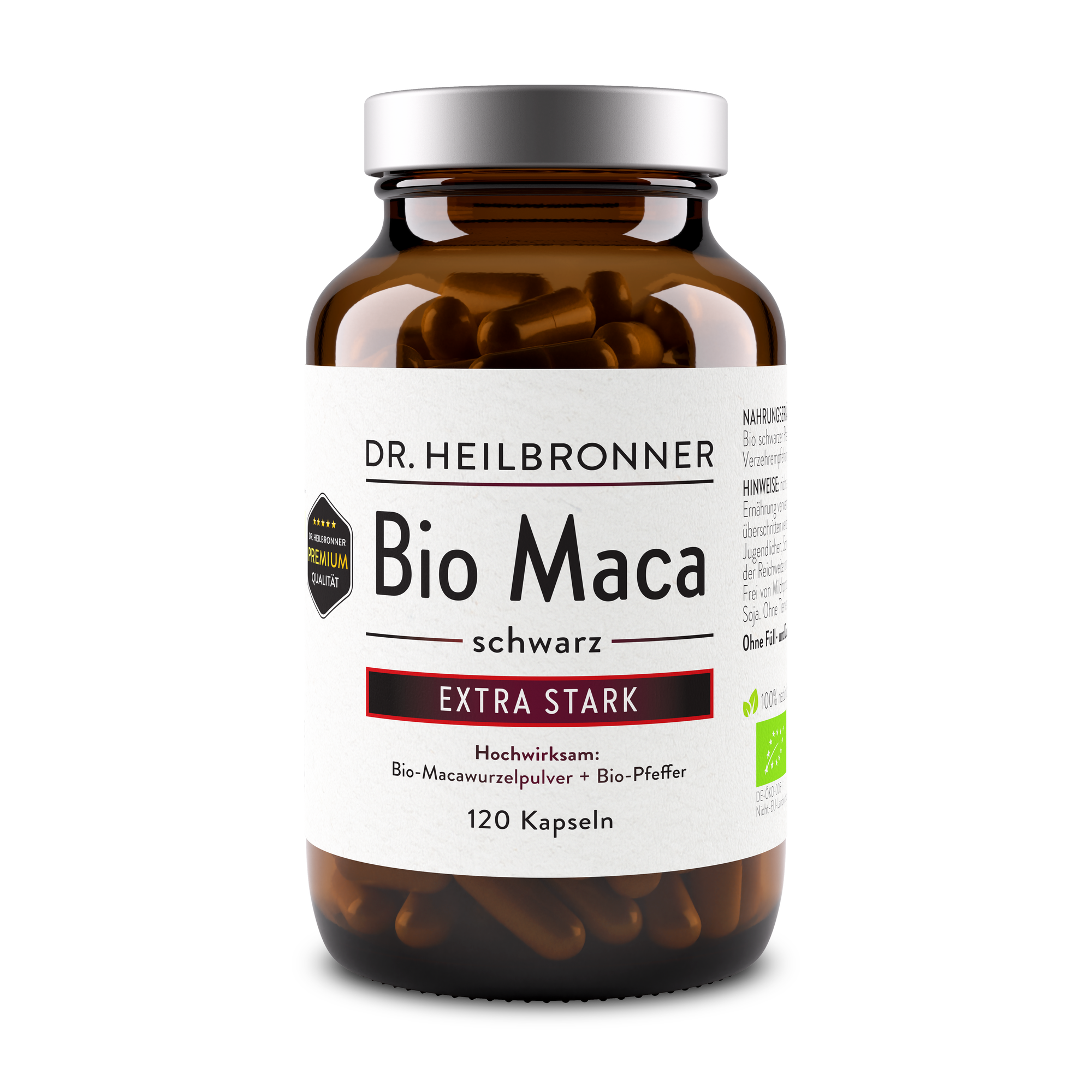Organic Maca Black Capsules Extra Strong 120
