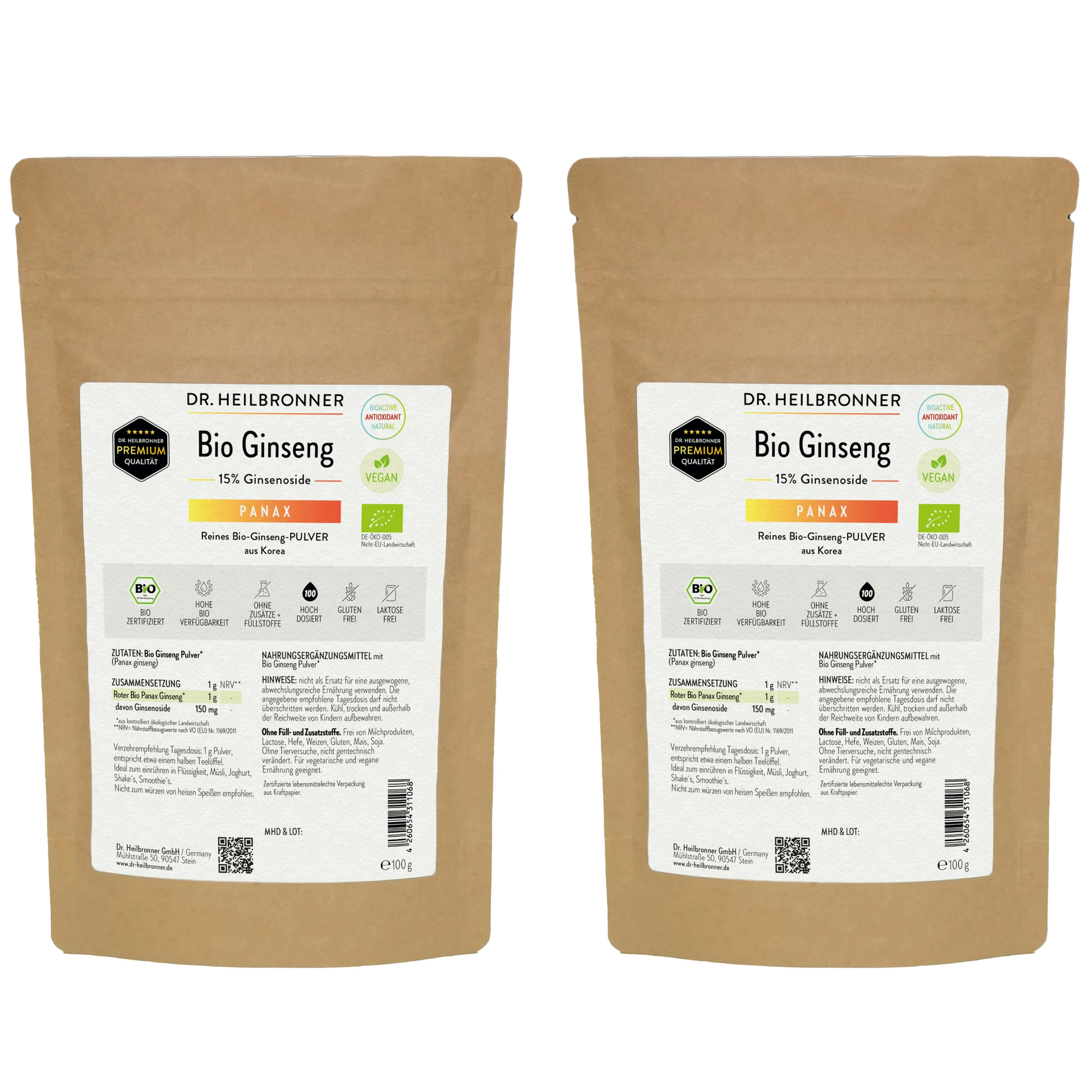 Bio Ginseng Pulver