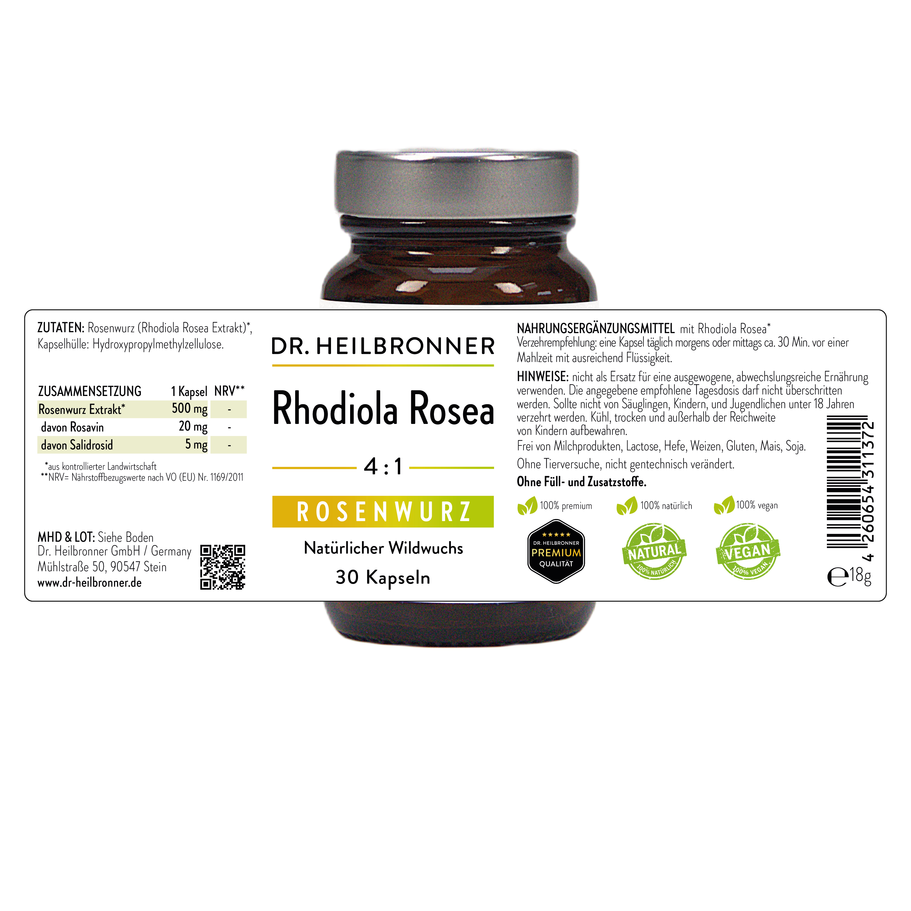 Rhodiola Rosea Rosenwurz Kapseln