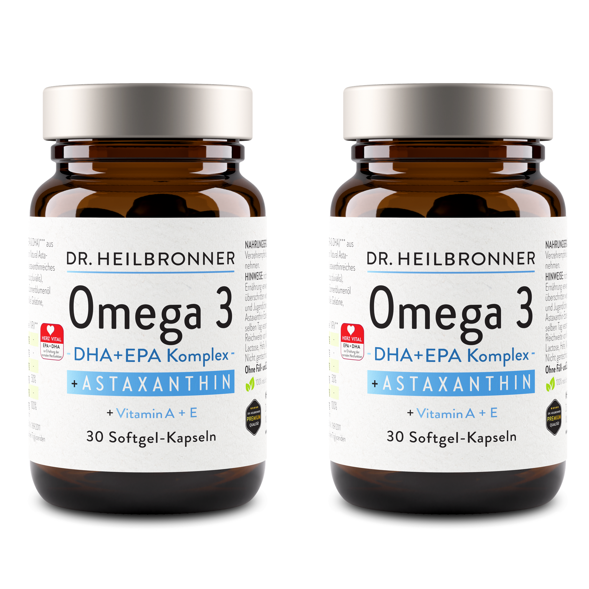 OMEGA 3 + Astaxanthin + Vitamin A + E Kapseln
