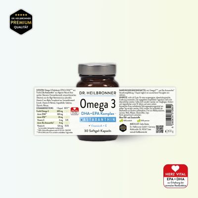 OMEGA 3 + Astaxanthin + Vitamin A + E Kapseln