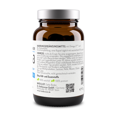 OMEGA 3 + Astaxanthin + Vitamin A + E Kapseln