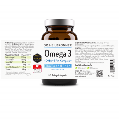 OMEGA 3 + Astaxanthin + Vitamin A + E Kapseln