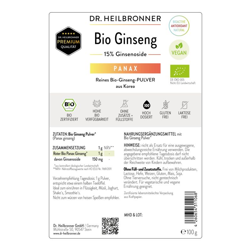 Bio Ginseng Pulver