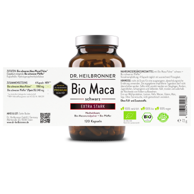 Bio Maca Schwarz Kapseln Extra Stark