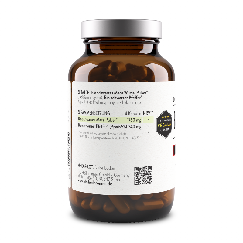 Bio Maca Schwarz Kapseln Extra Stark